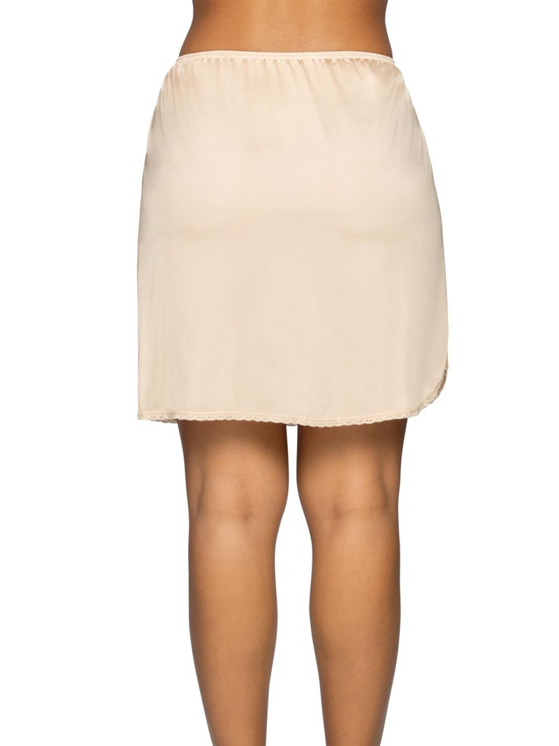 Vanity Fair womens Everyday Layers Single Slit Half Slip, Damask Neutral, 3X-Large (20" Length) - Image 3
